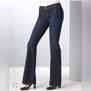 NWOT COH Ingrid Strech Low Rise Flare Jeans in Deep Navy size 25